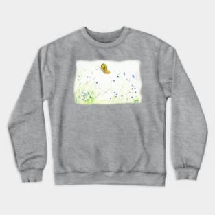 Butterfly in Grass Crewneck Sweatshirt